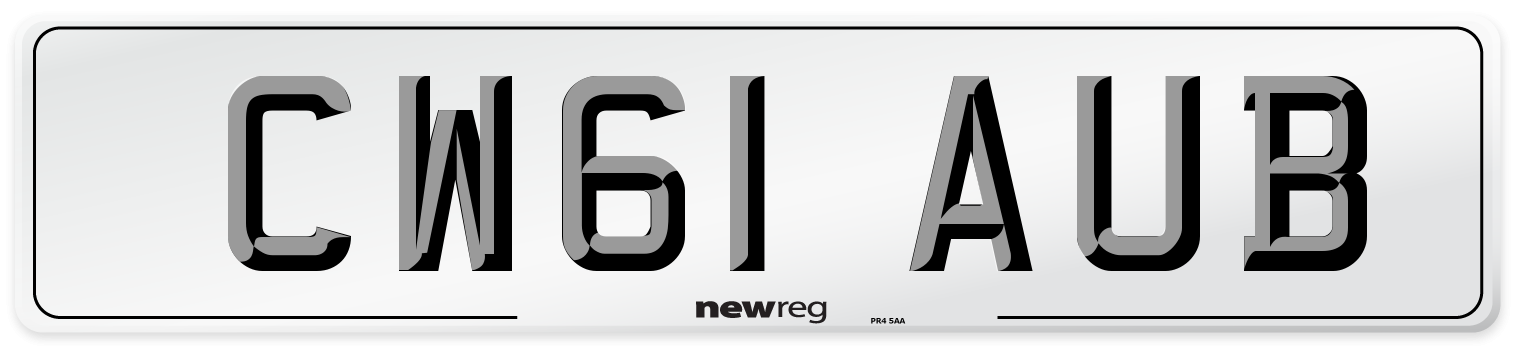 CW61 AUB Number Plate from New Reg